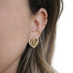 Sparkling Crystal Heart Stud Earrings