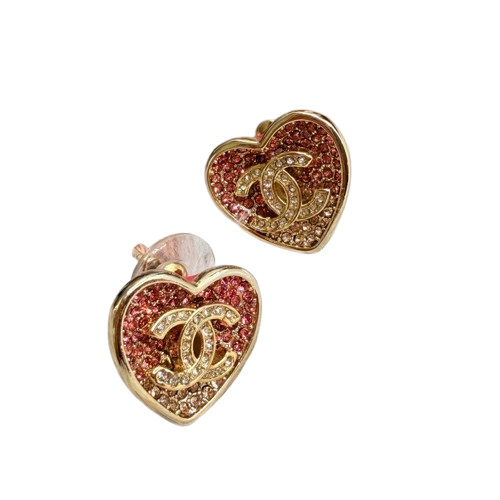 Heart Crystal Stud Earrings