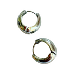 Silver Dewdrop Hoop Earrings