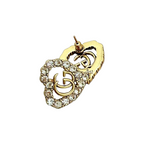 Sparkling Crystal Heart Stud Earrings